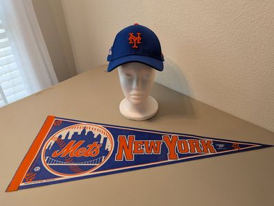 wincraft 00' edition #6 mets pennant / 39thirty postseason 2015 mets cap