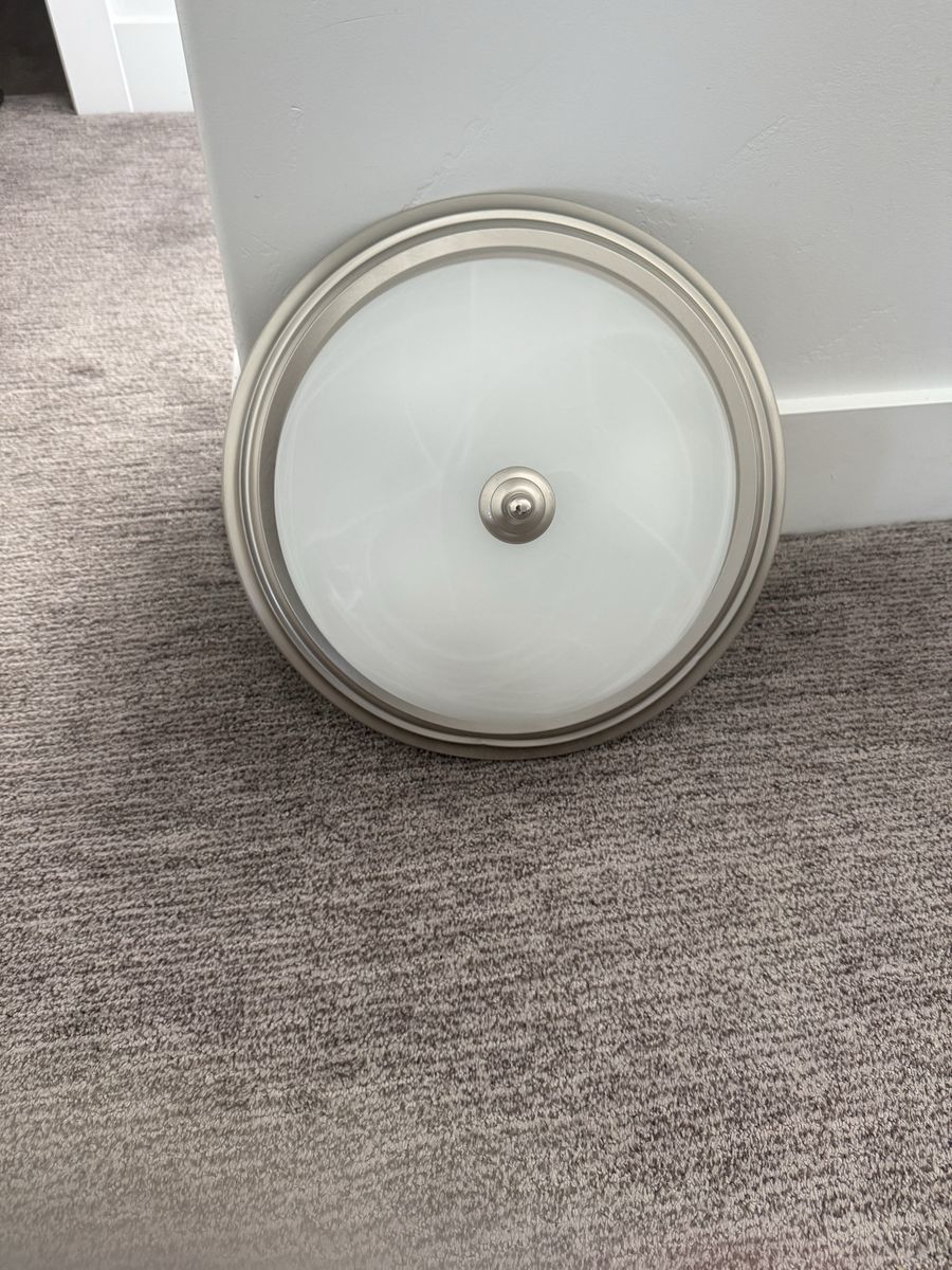 Brushed nickel ceiling light