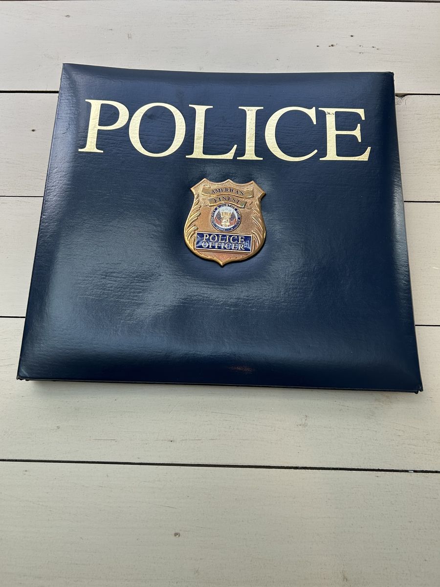 Police Officer genuine leather scrapbook