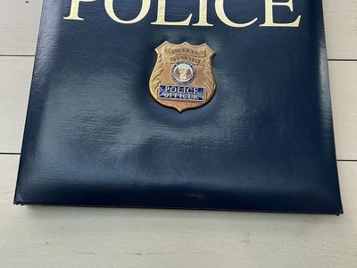 Police Officer genuine leather scrapbook