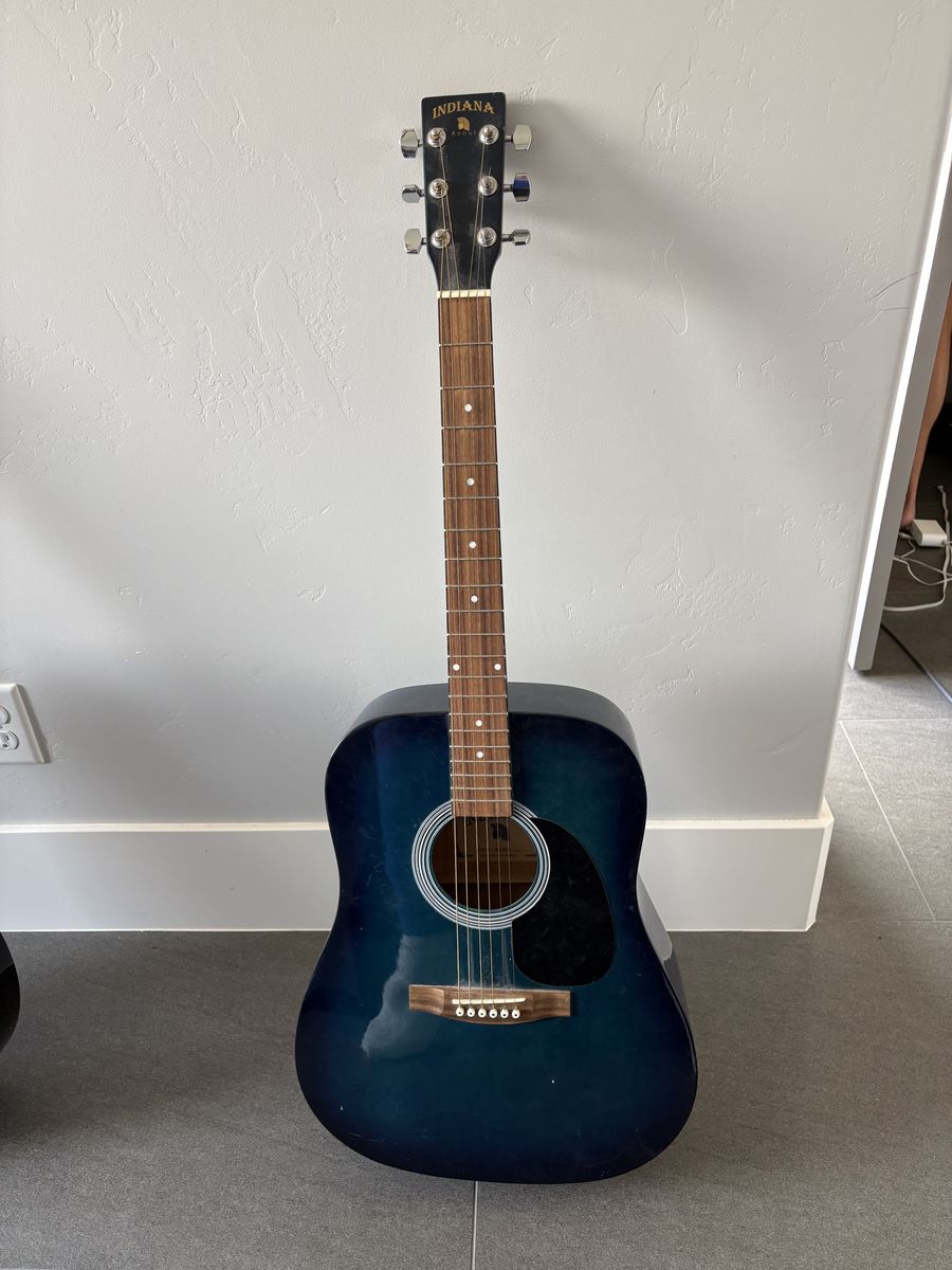 Indiana Scout Acoustic Guitar Blue Sunburst