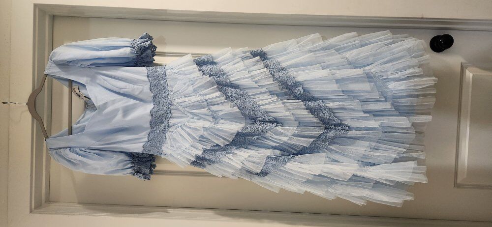 Light Blue Tiered Dress