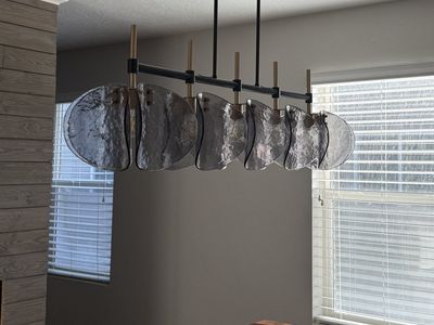 Velorin 5‑Light Black and Gold Island Light