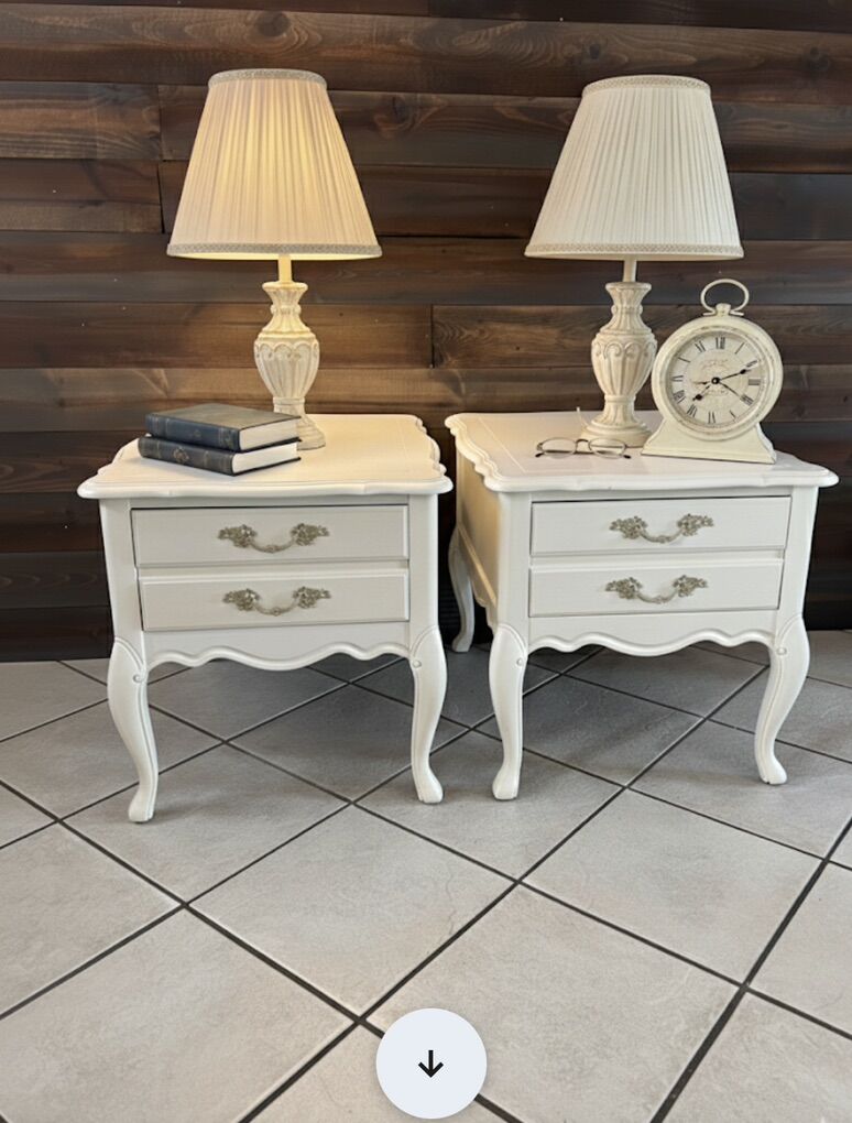 Set Of Two French Provincial Nightstands