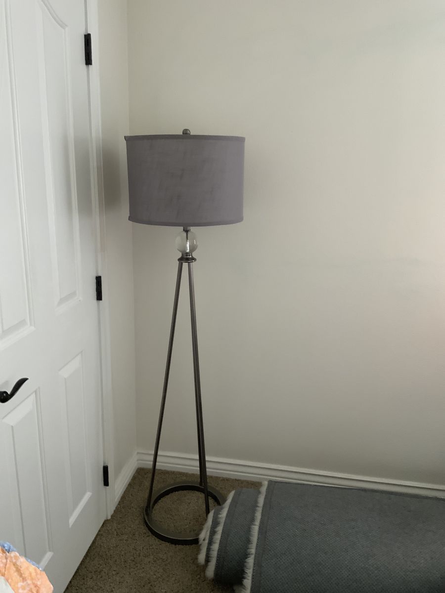 Gray Metal Floor Lamp