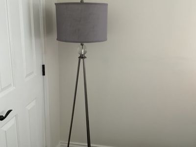 Gray Metal Floor Lamp