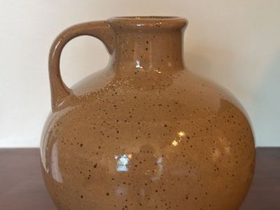 Threshold Studio McGee Brown Speckled Stoneware Jug Vase with Handle
