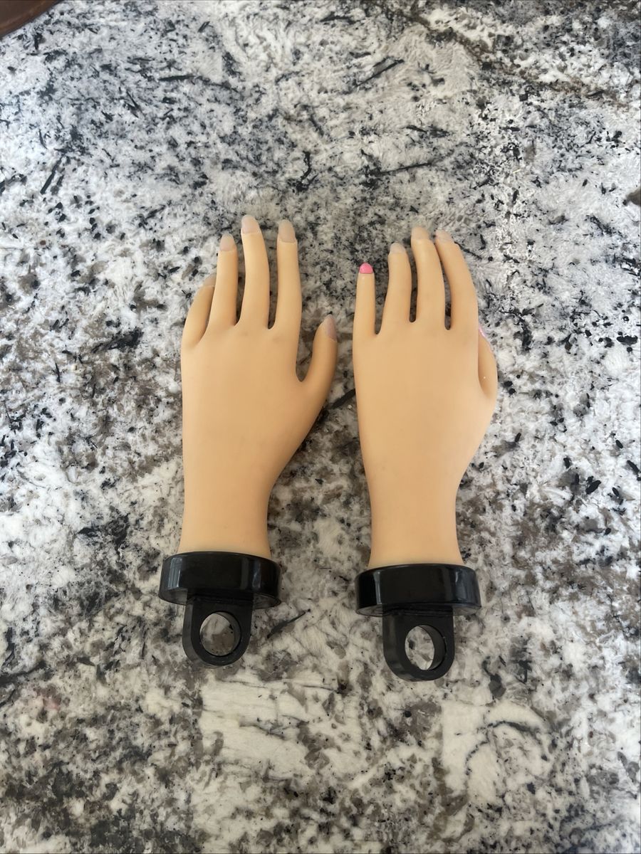 Set of Two Mannequin Salon Practice Nail Hands