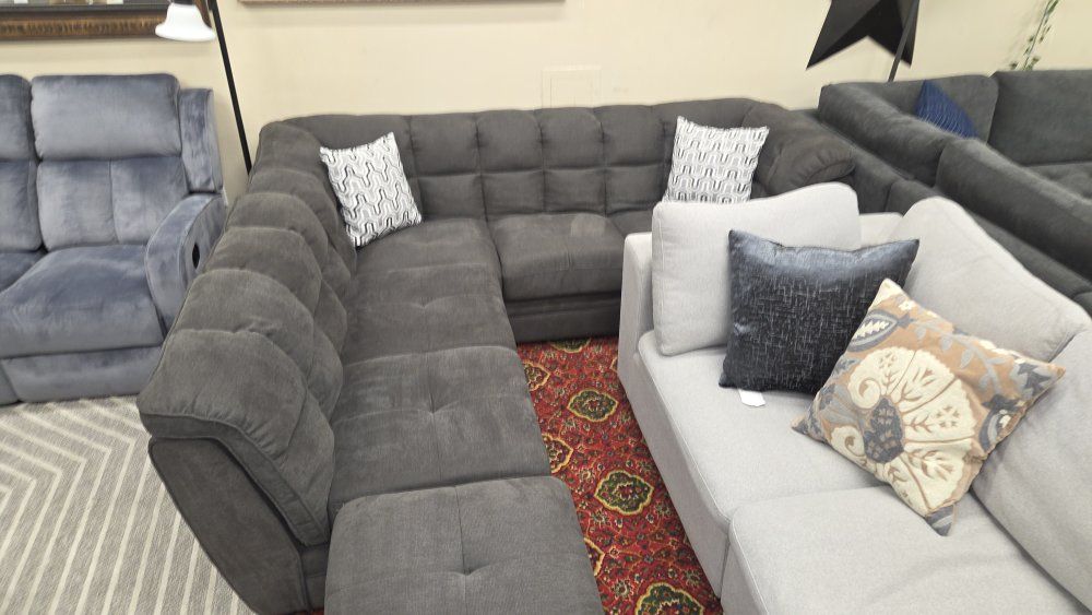️🩶4-Piece Gray Modular sectional