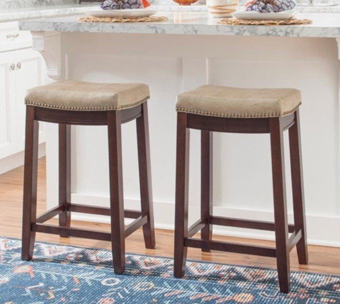 Set of 2 Linon Backless Counter Stools