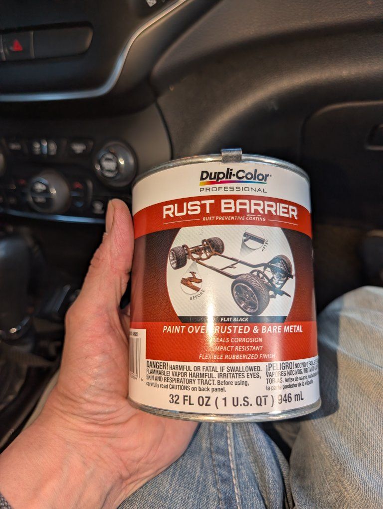 Rust barrier paint black