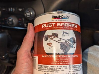 Rust barrier paint black