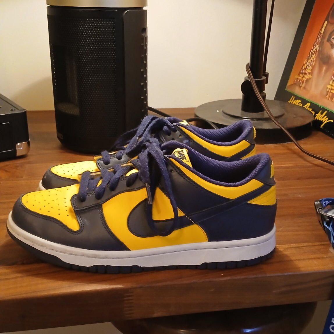 nike navy Michigan dunk lows, (trades?) rare