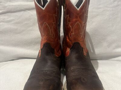 Smoky Mtn Youth 1.5 Brown/Orange Leather Boots