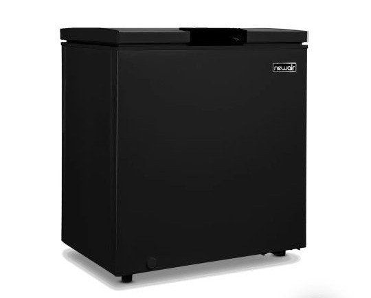 NewAir Compact 5 cu. ft. Black Mini Deep Chest Freezer/Fridge Convertible System with LED Light