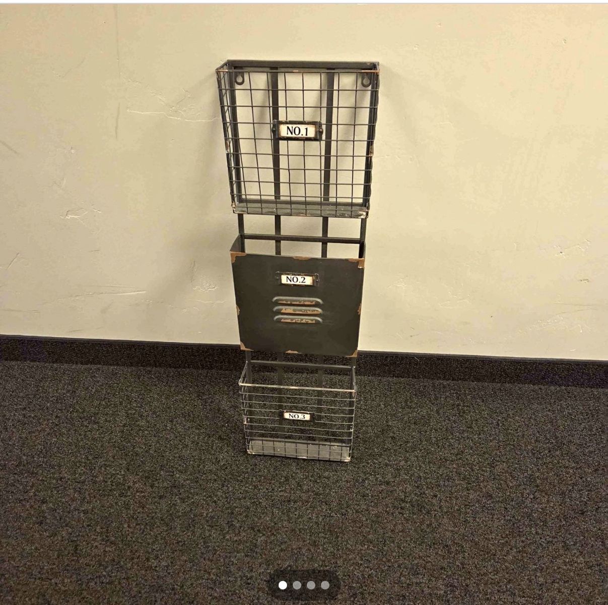 Unique industrial design mail holder