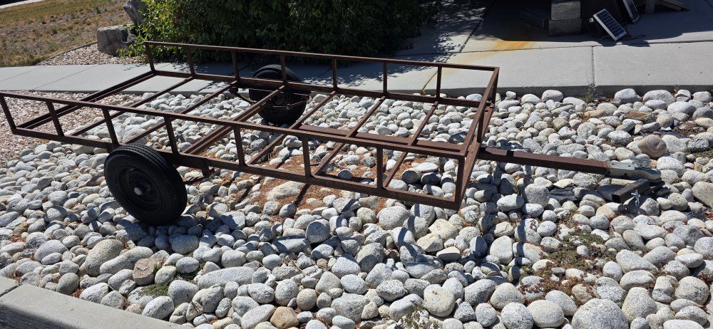 Custom Steel Utility Trailer Frame with Rails