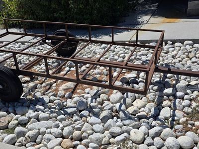 Custom Steel Utility Trailer Frame with Rails