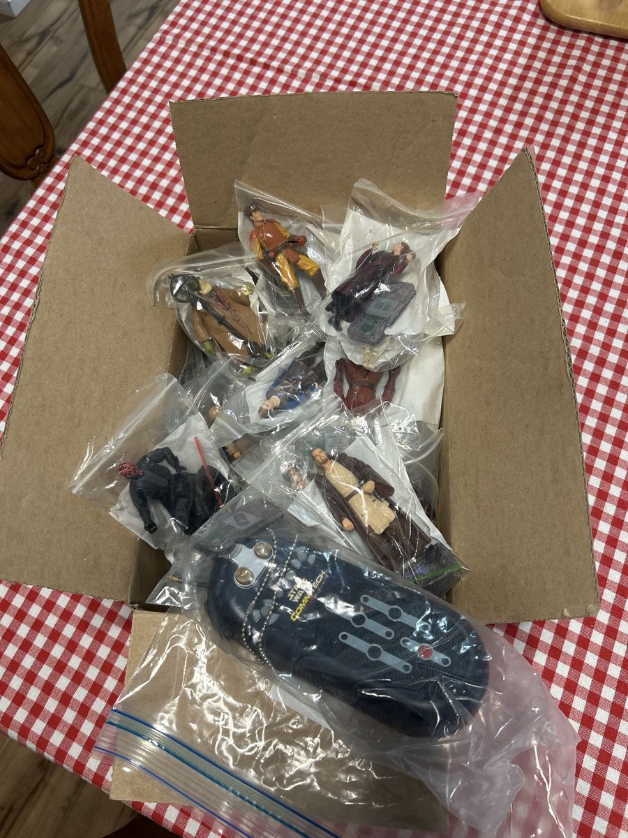Episode 1 Set - Open Figures- Vintage Star Wars Episode I Action Figures Lot with CommTech Reader Hand Held