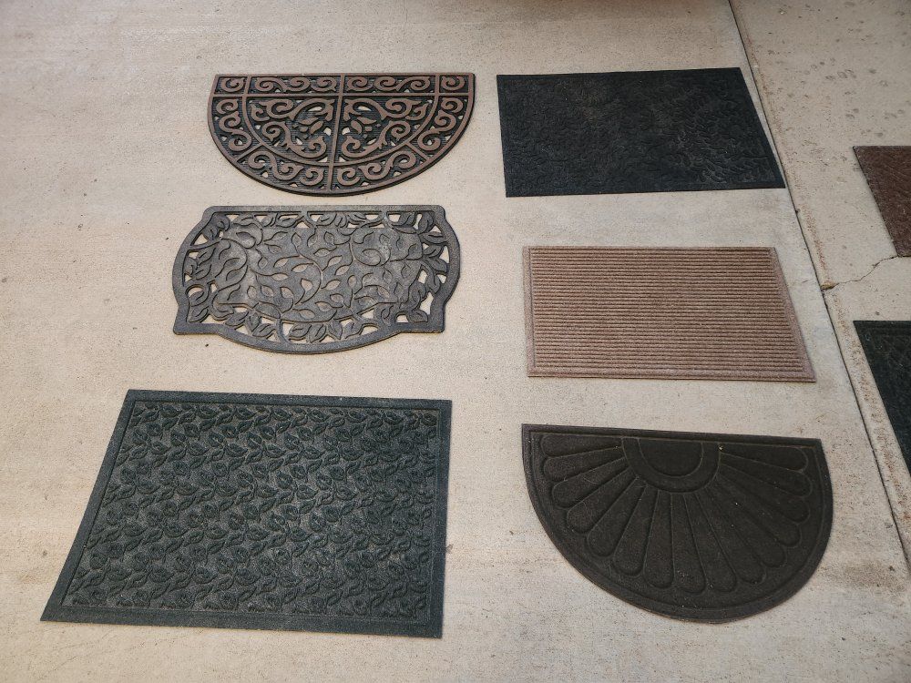 Random Entrance Door Mats Rugs Brown Green Black Outdoor