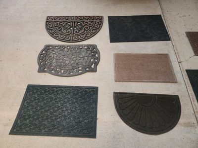 Random Entrance Door Mats Rugs Brown Green Black Outdoor