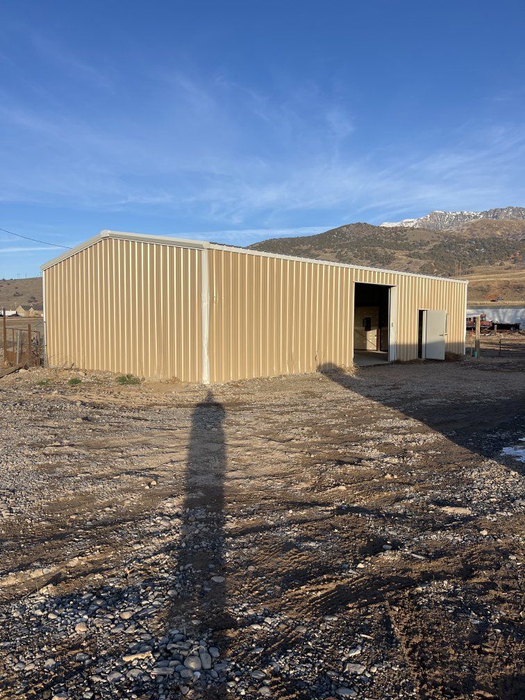 Shop with office and 1.5 archer industrial parking lot.