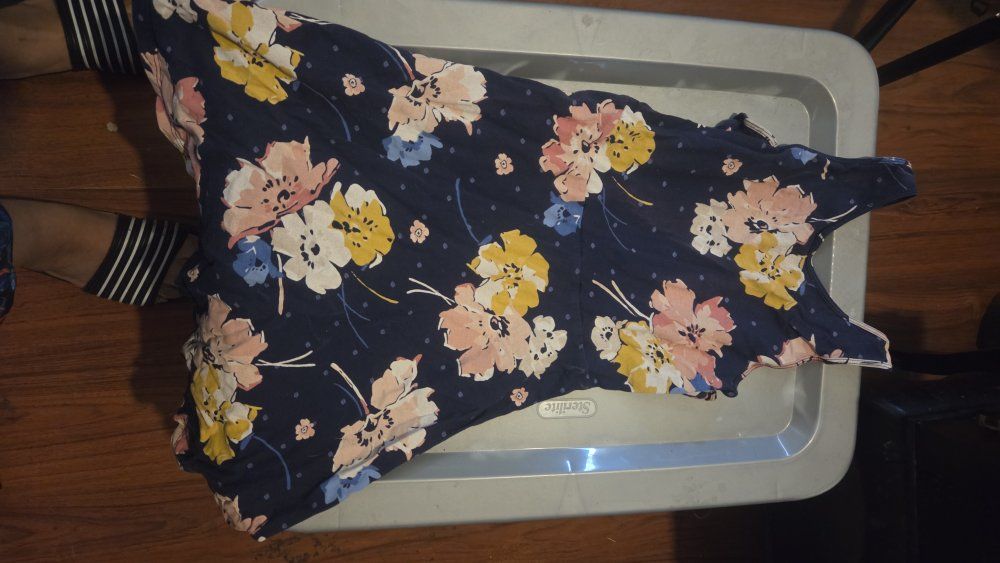 Old Navy Children's (10-12) Navy Blue Floral Sleeveless Dress