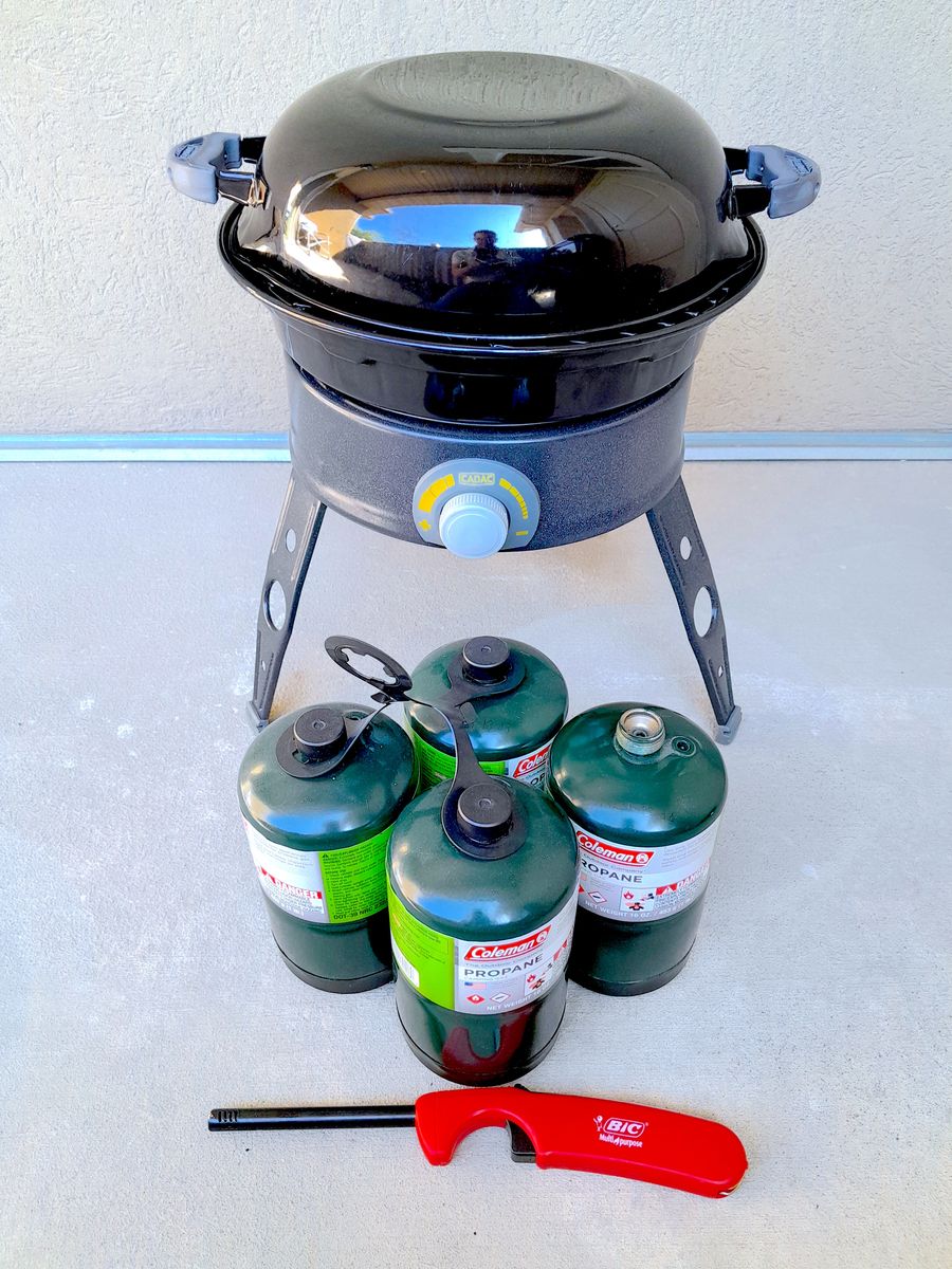 Portable Grill + 3 FULL Propane Canisters – The Ultimate Adventure Cooker!