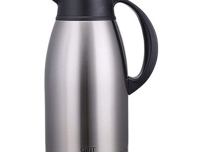 GiNT Stainless Steel Thermal Coffee Carafe Double Walled Vacuum Dispenser 65 oz / 1.9L Silver