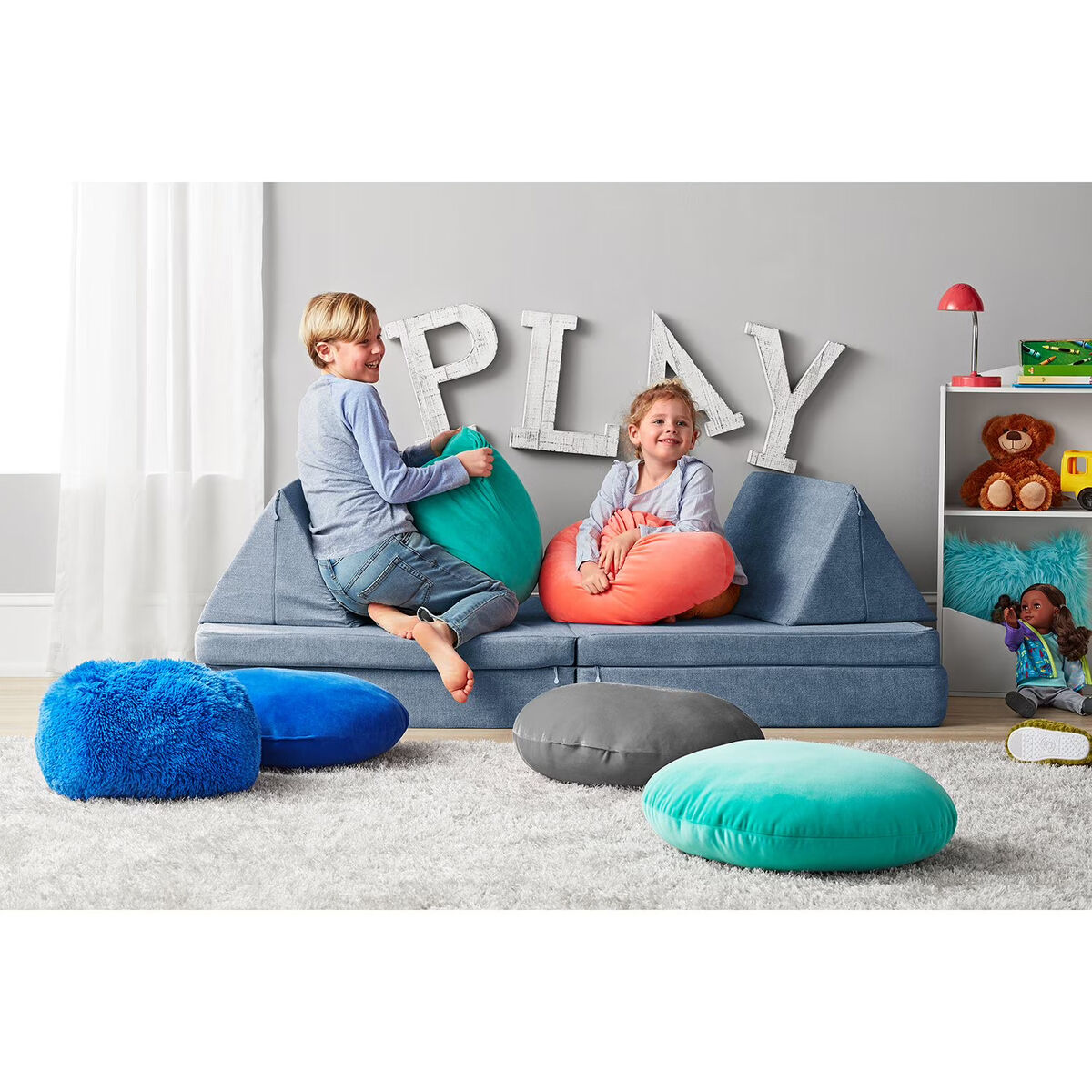 New Member's Mark Kids' Explorer Sofa, Denim