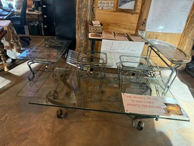 Glass Top Table Set