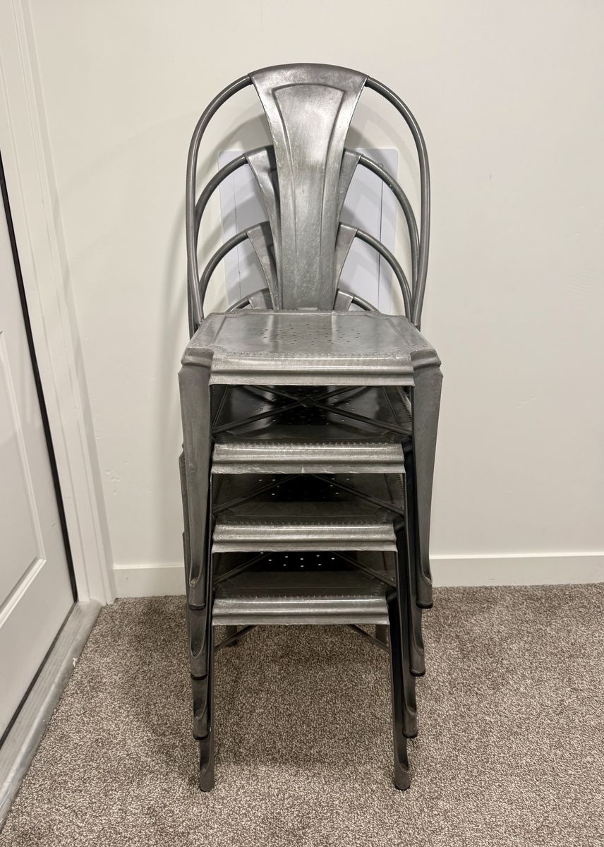 4 Metal Dining Chairs