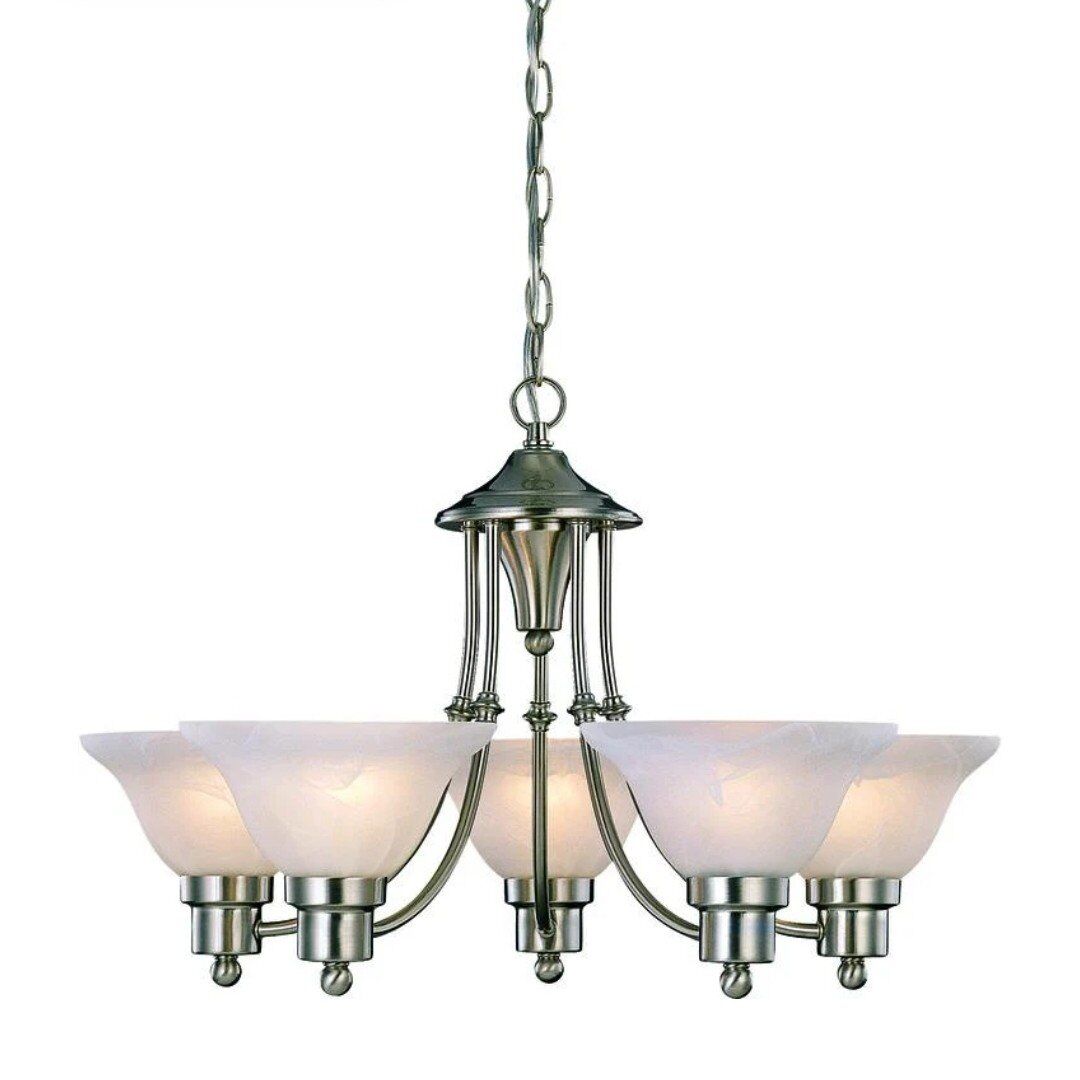 Hardware House Bristol 5-Light Chandelier, Brushed