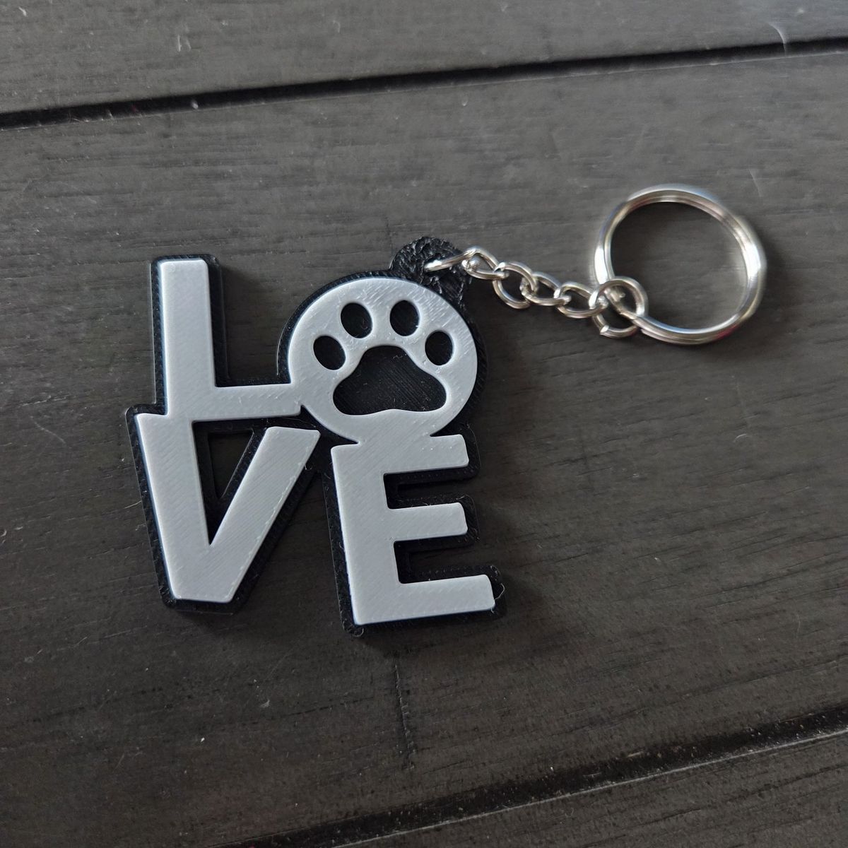 dog keychain cute love dog paw pet