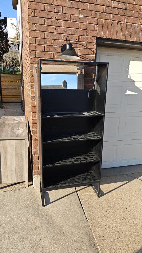 Free bookcase, and mirror.