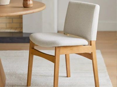 Article Nosh Dining Chairs (Set of 2) - Oak & Ratine Ivory, New in Box