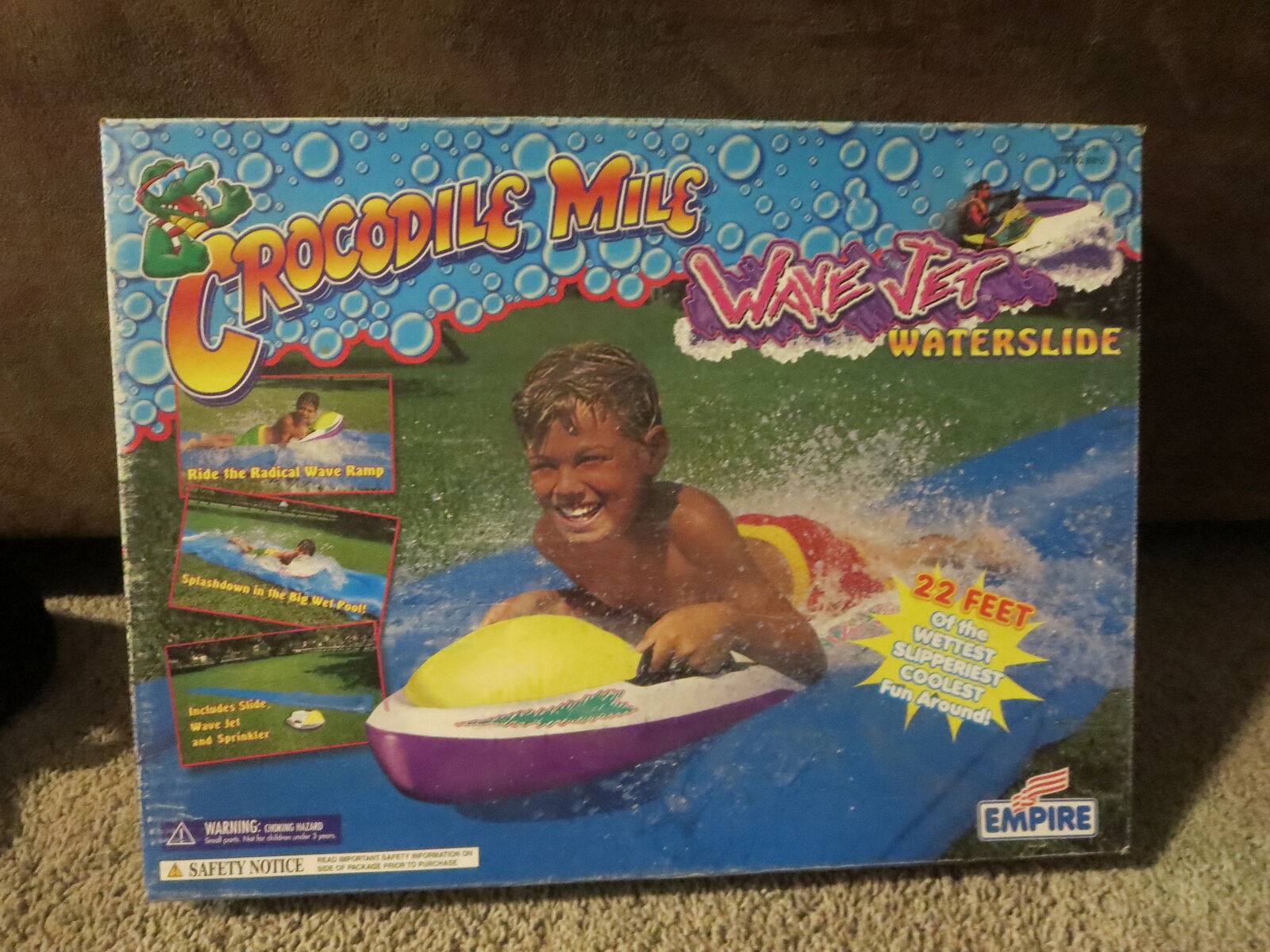 Vintage 1998 Empire Crocodile Wave Jet Water Slip N Slide New