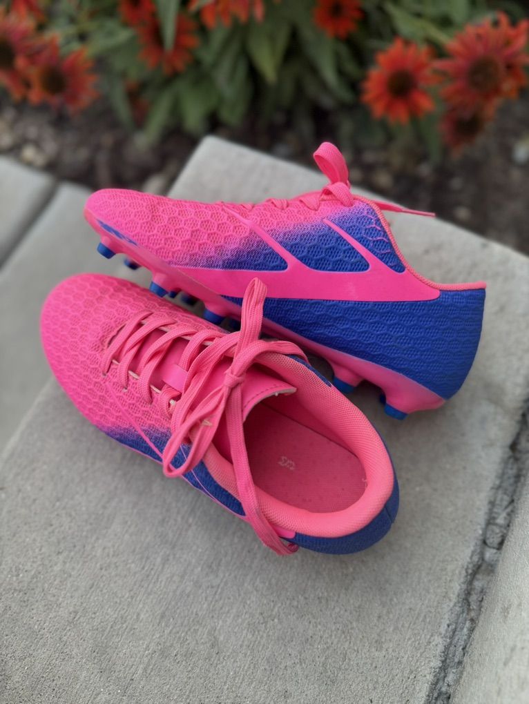 Puma Future Pink and Blue Soccer Cleats Size 5