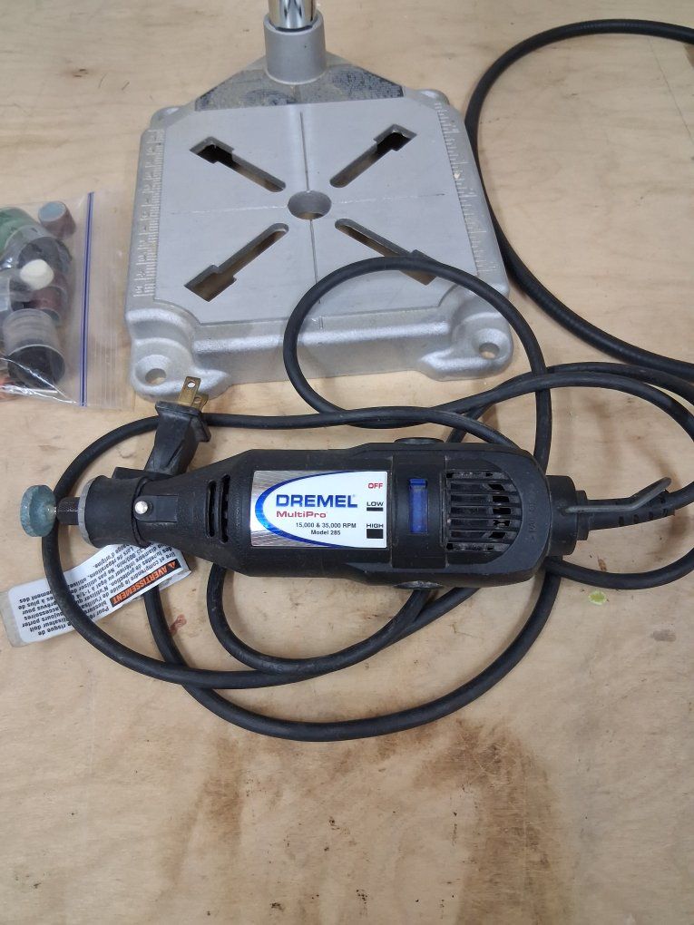 Dremel MultiPro Model 285 Rotary Tool Kit with Drill Press WorkStation Attachment & Accessories