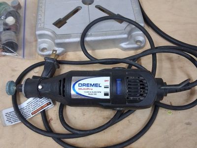 Dremel MultiPro Model 285 Rotary Tool Kit with Drill Press WorkStation Attachment & Accessories