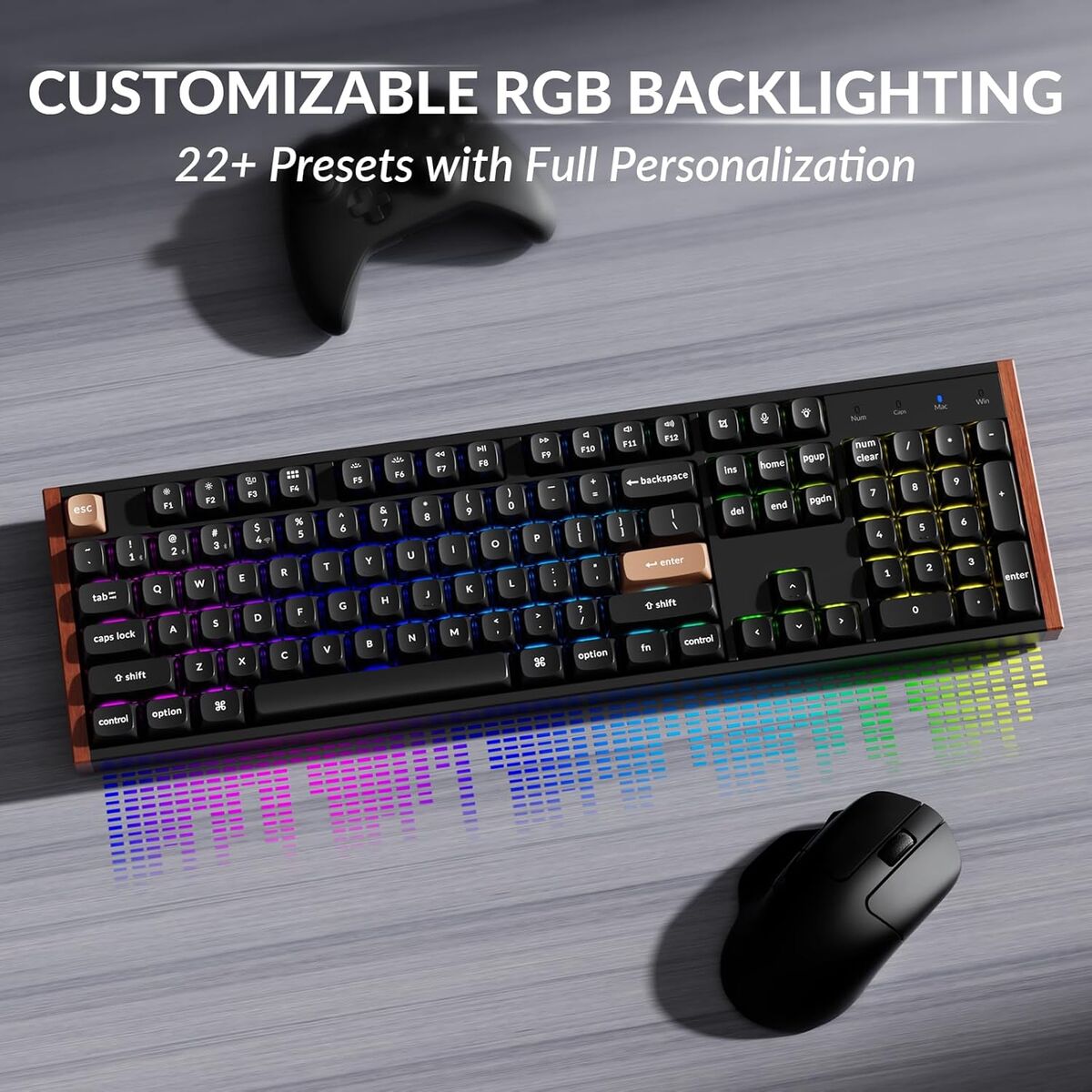 Brand New Gaming Keyboard Hall Effect Wireless Bluetooth and Wired Hot Swappable Adjustable Actuation Rapid Trigger Mode Full