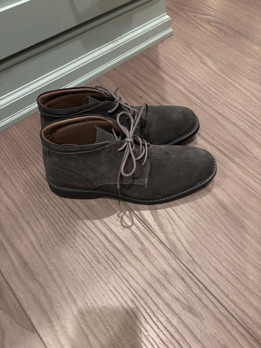 Bass Leather/Suede Gray Dress Boots Size 11