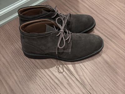 Bass Leather/Suede Gray Dress Boots Size 11