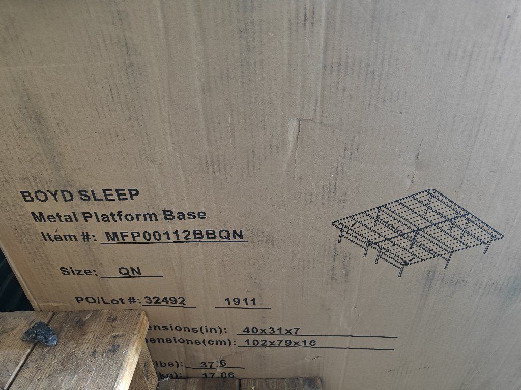 Bi-Fold metal queen size mattress frame