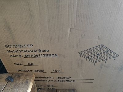 Bi-Fold metal queen size mattress frame