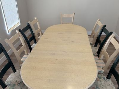 Dining table with 10 chairs