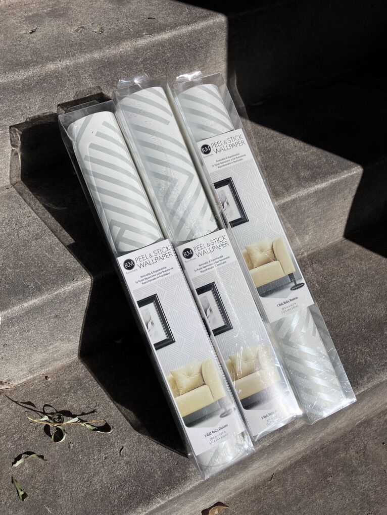 3 New Rolls Of Metallic Peel and Stick Wallpaper