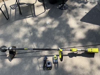 Ryobi ONE+ 18V Brushless Cordless String Trimmer with Battery and Charger