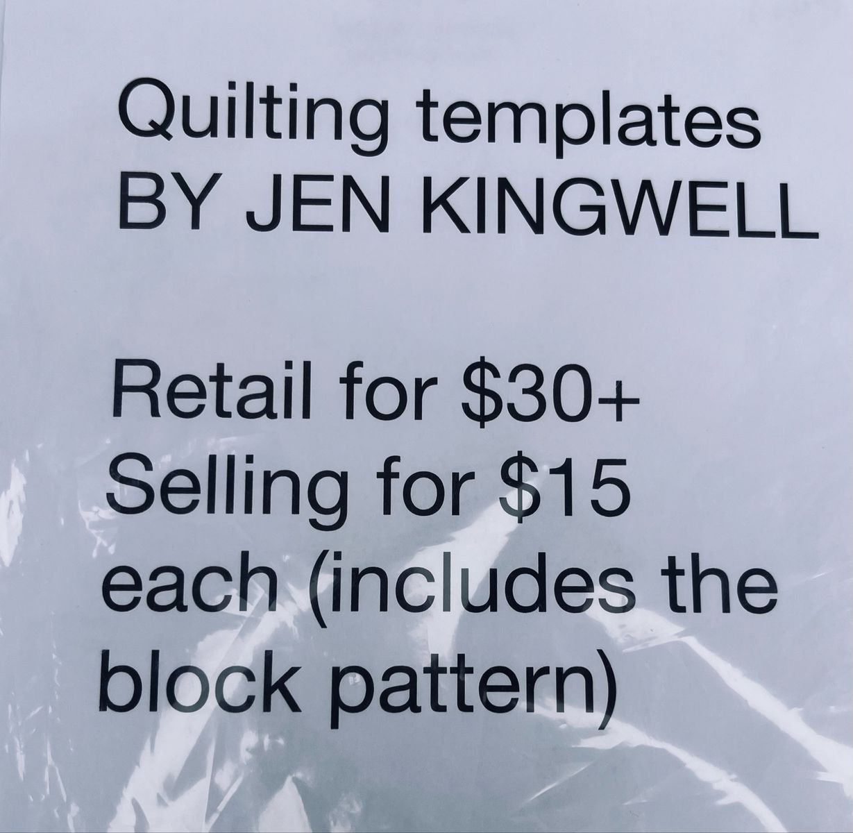 Quilting templates