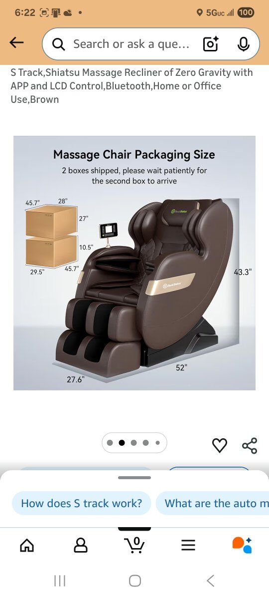 2025 Real Relax Zero Gravity Bluetooth Massage cha